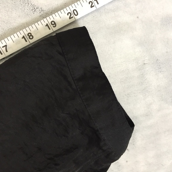 Cross Front Top Womens 22 Snaps Angled Zipper Black Poly Lightweight Pockets - Picture 13 of 13